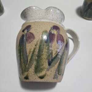 Pottery Pitcher and Glasses